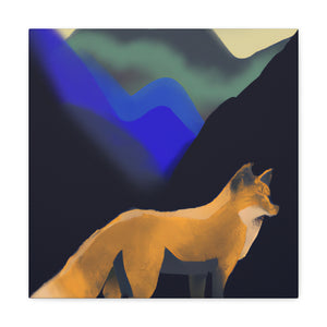 "Fox in Moonlight Forest" - Canvas