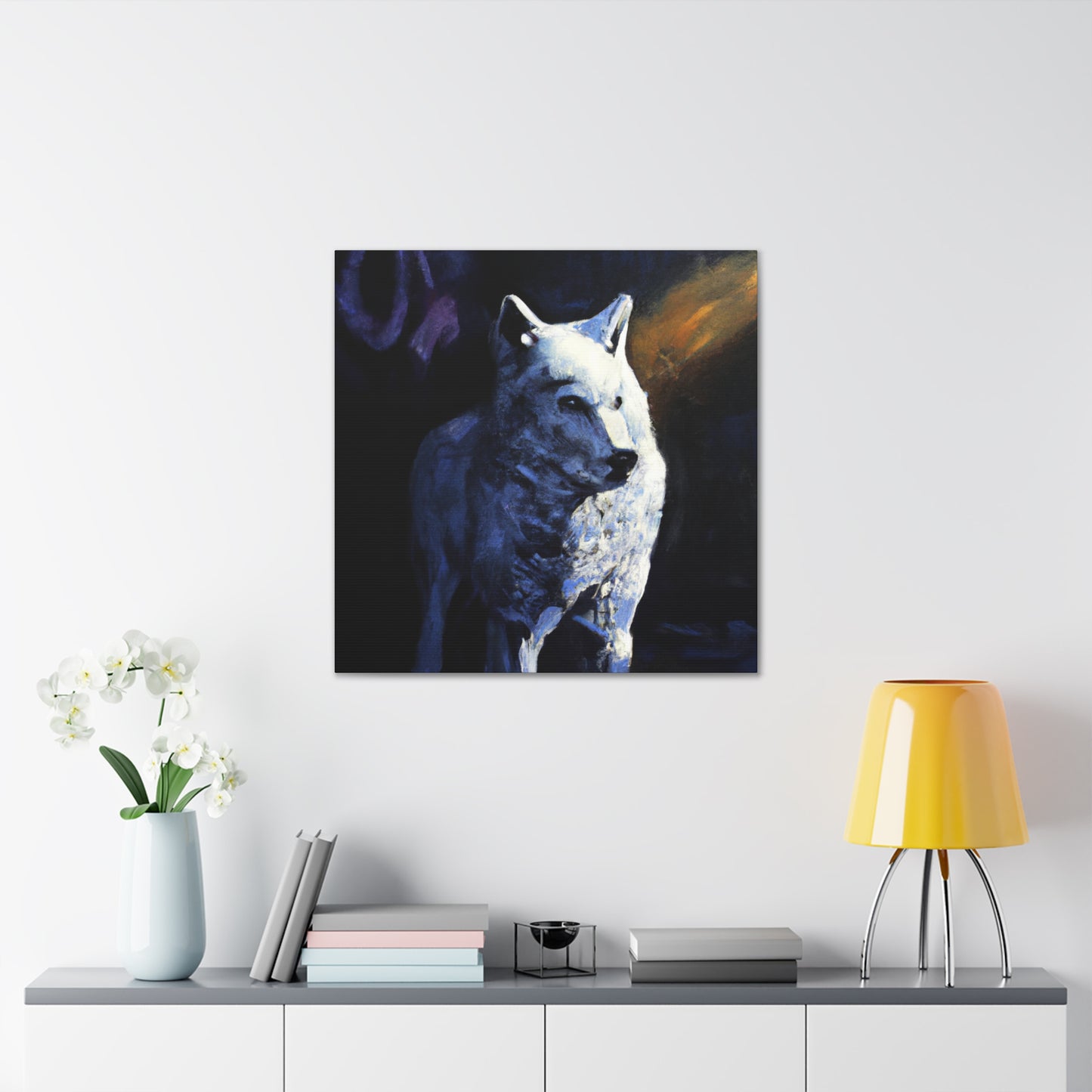 Arctic Wolf Snowscape - Canvas