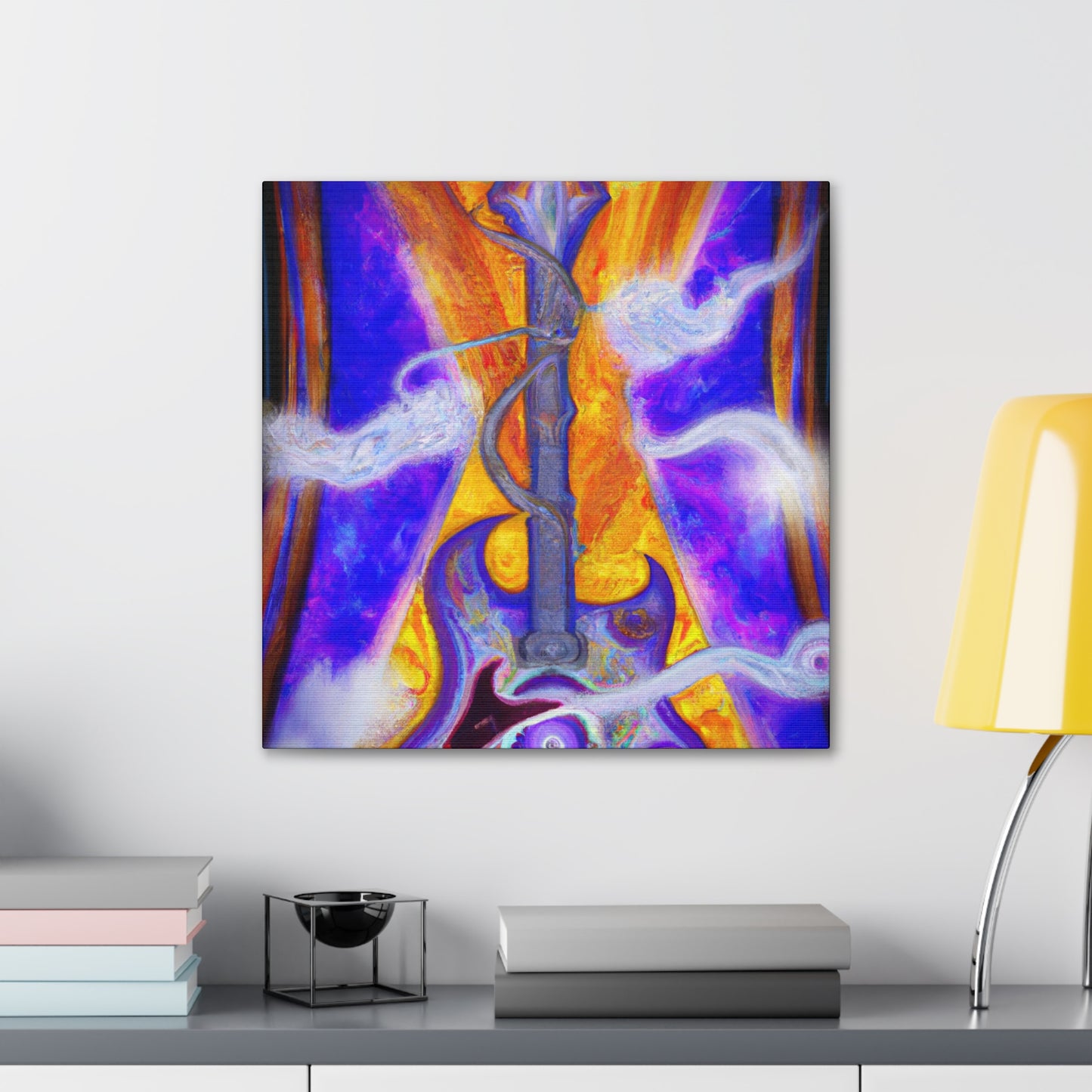 "Electric Guitar Reflection" - Canvas