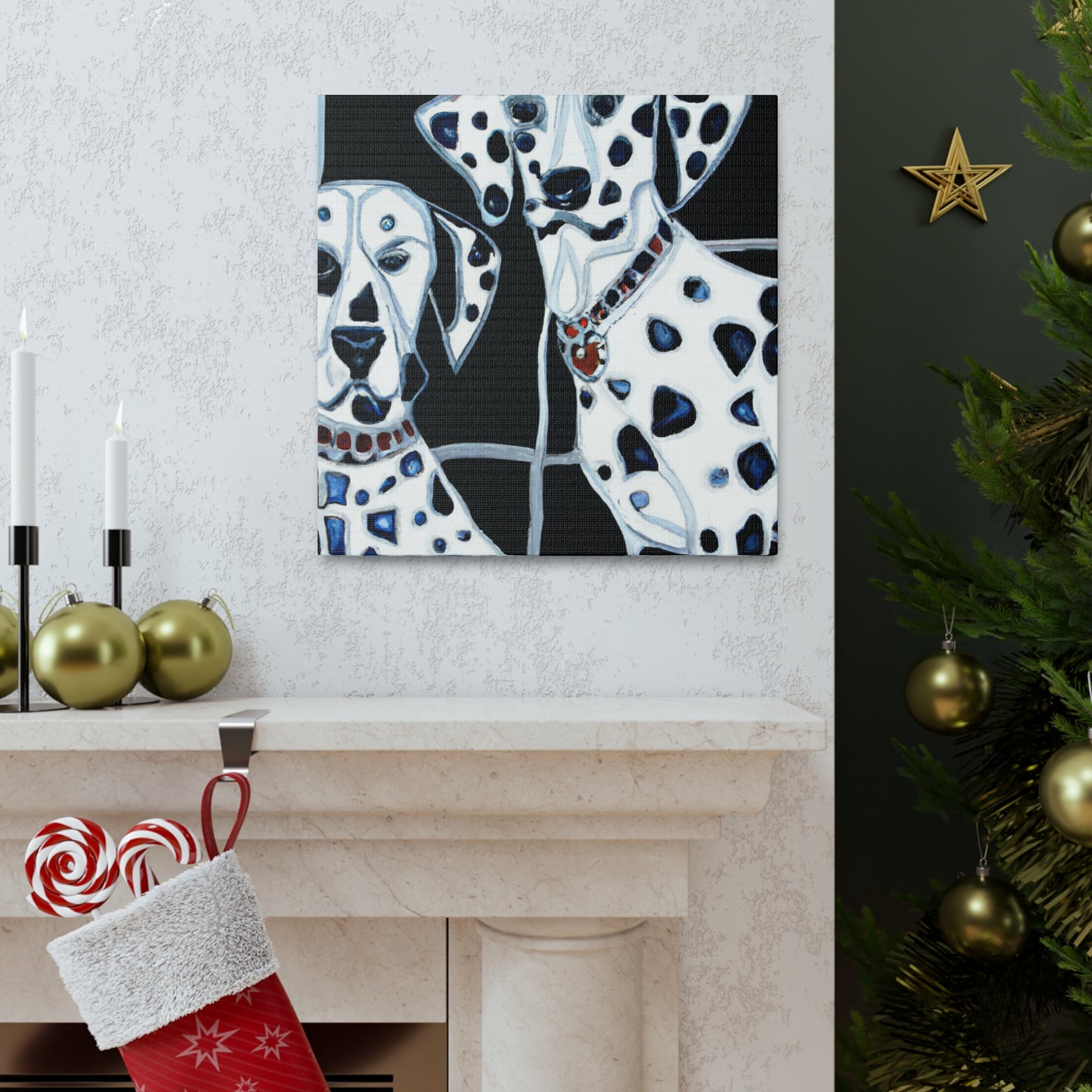 "Dalmatian in Deco." - Canvas