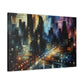 Midnight Metropolis Mosaic - Canvas