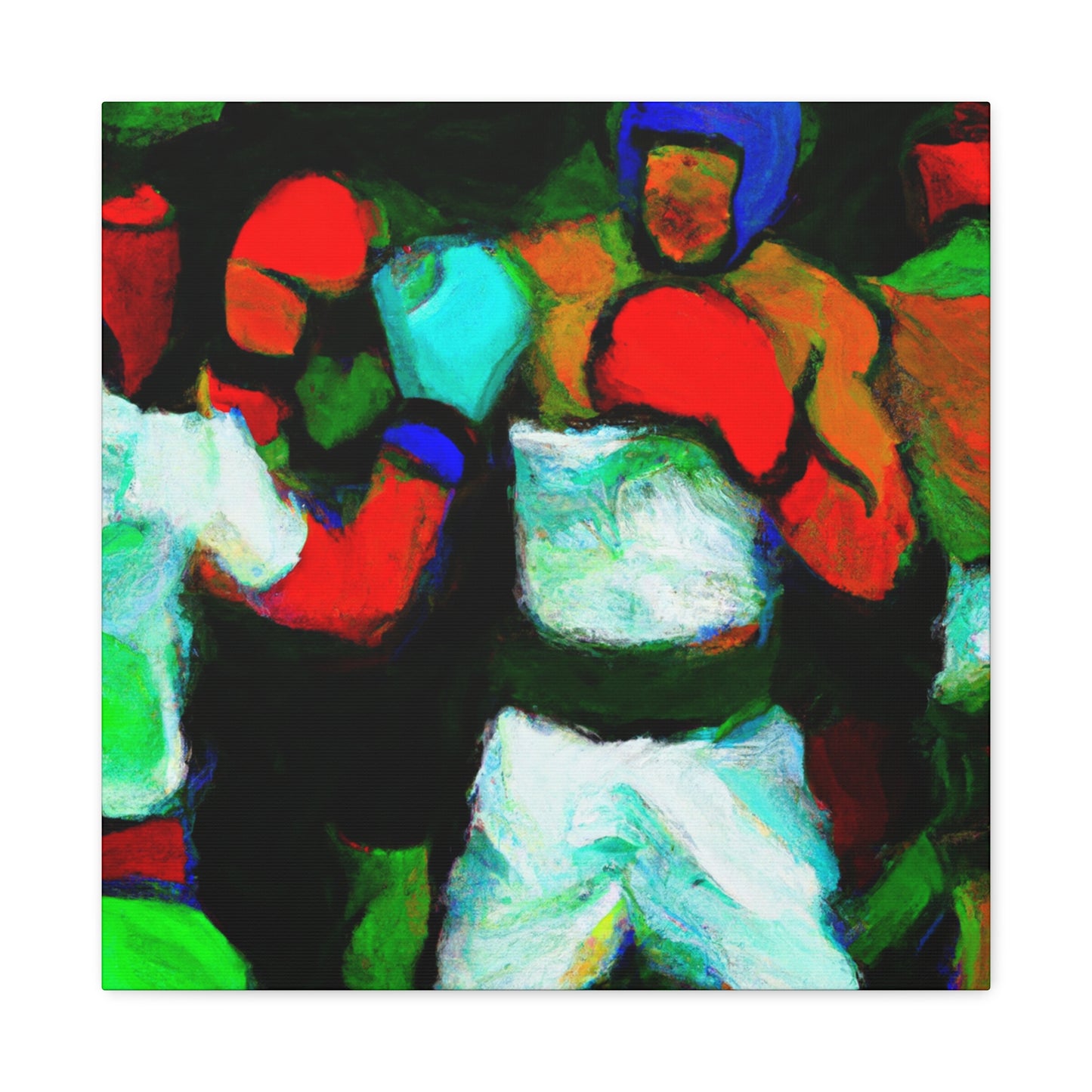 Boxing at Dusk. - Canvas