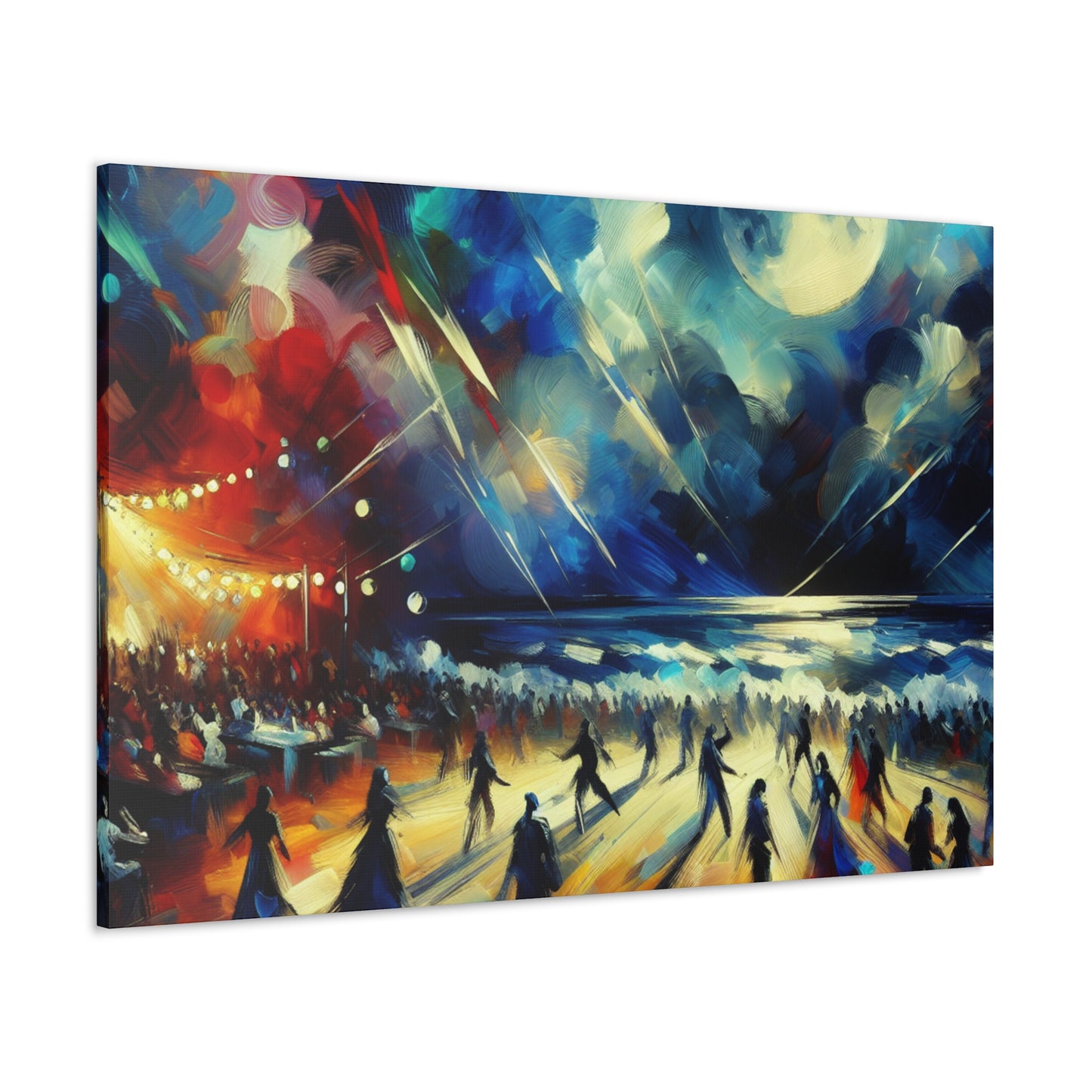 Nocturnal Coastal Revelry - Canvas