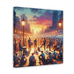 "Buskers' Vibrant Street Showcase" - Canvas