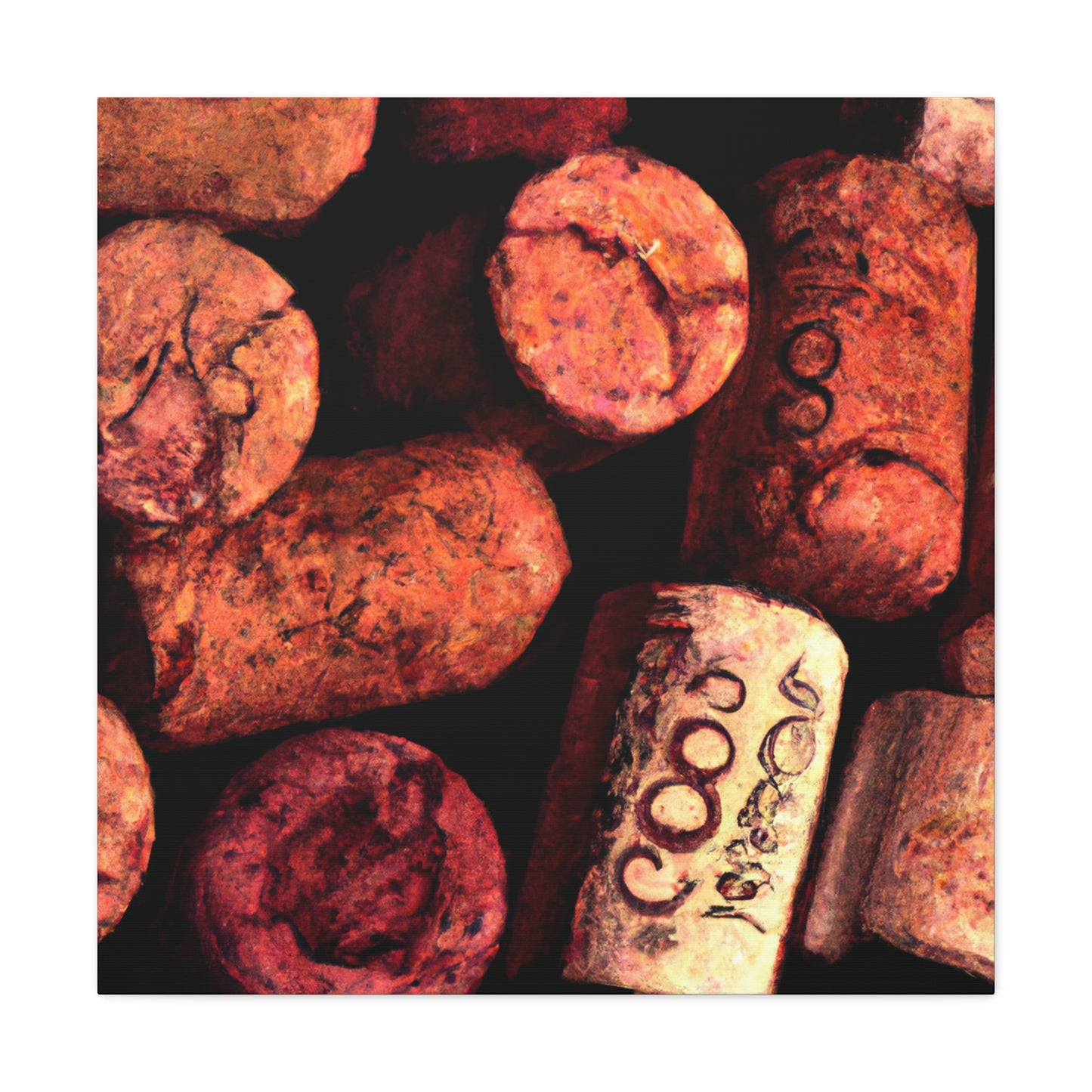 "Corks of Wine Ablaze" - Canvas