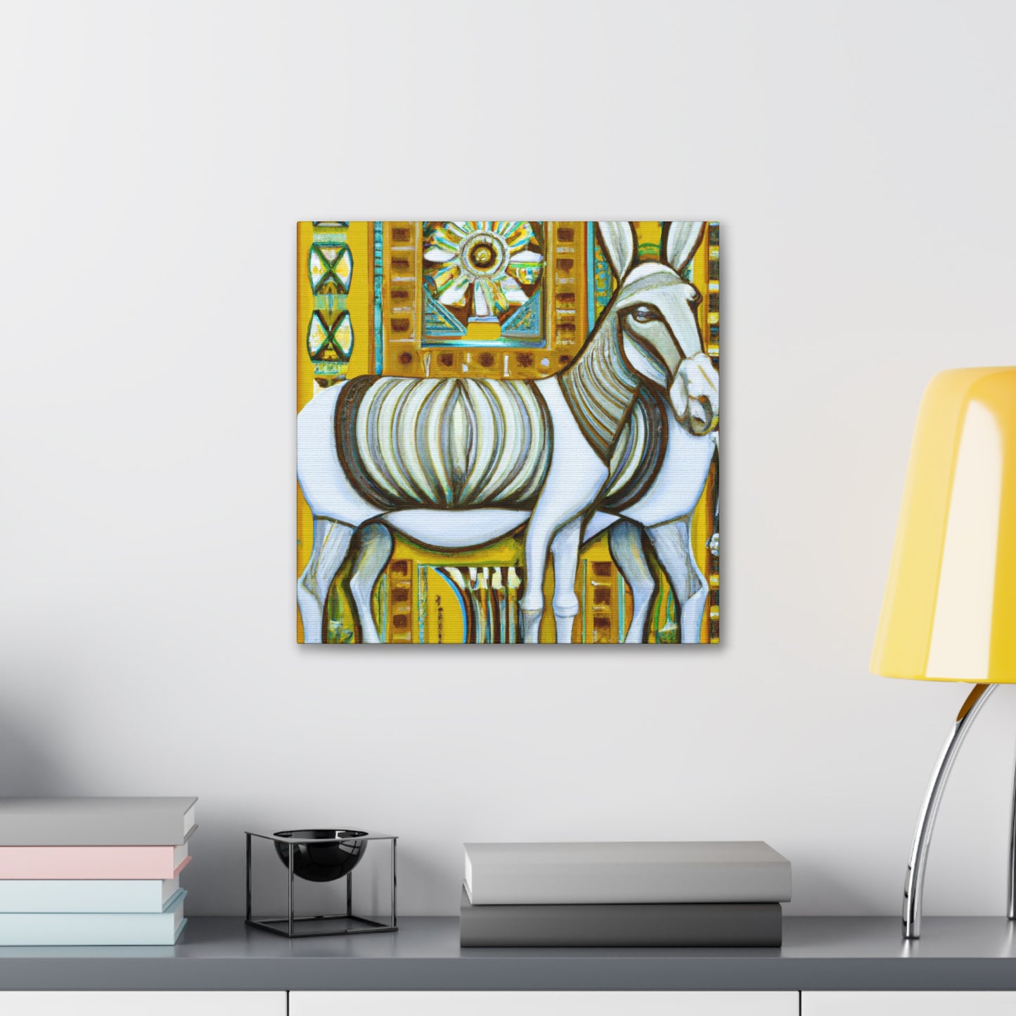 "Donkey in Deco Style" - Canvas