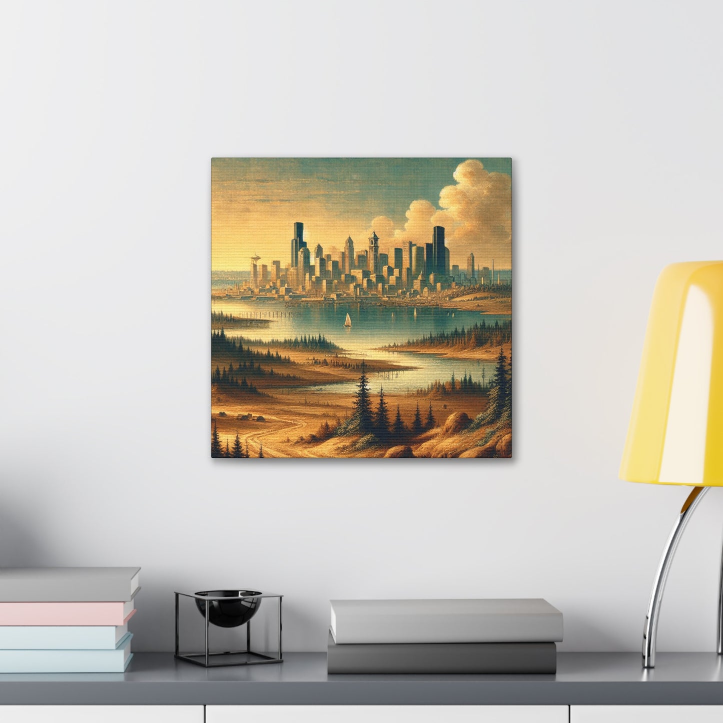 "Enchanted Emerald Metropolis" - Canvas