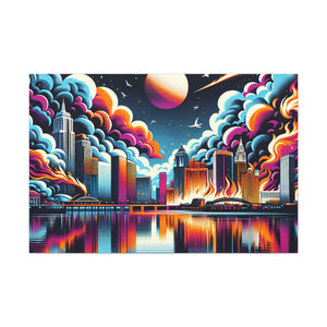 Neon Mirage Nights - Canvas