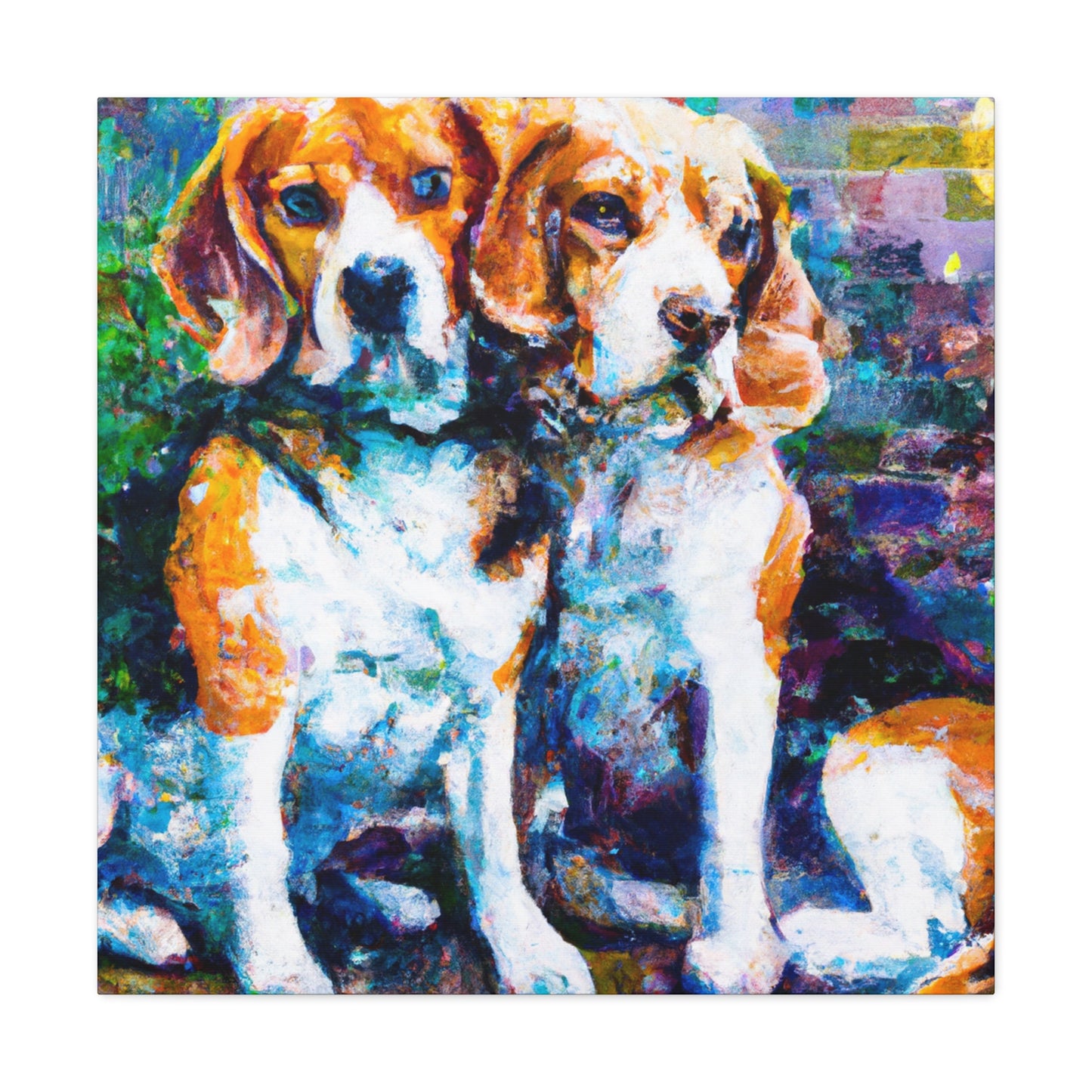 Beagle in the Meadow - Canvas