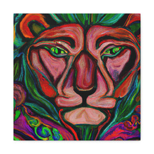 "Lion in Art Nouveau" - Canvas