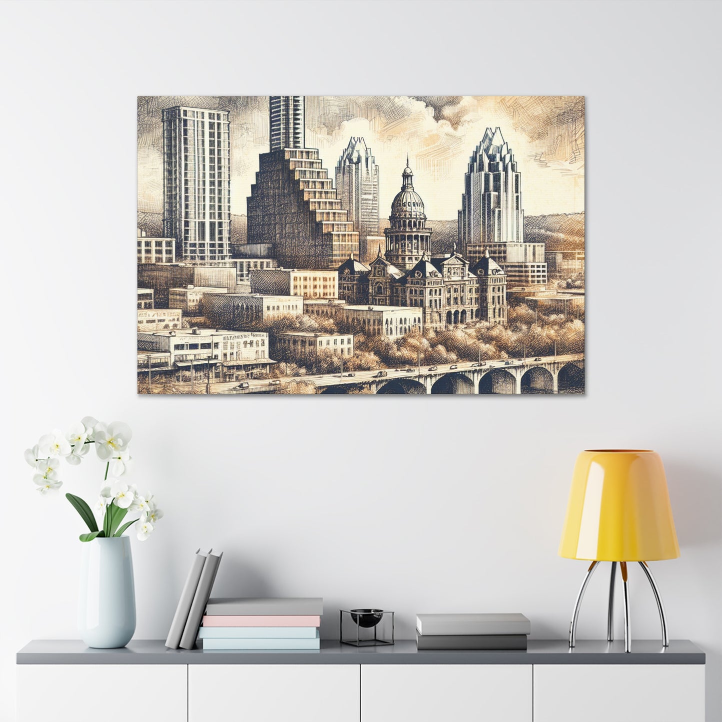 "Vibrant Austin Metropolis" - Canvas