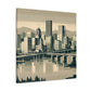 "Cityscape Serenade: 1920s Portland" - Canvas