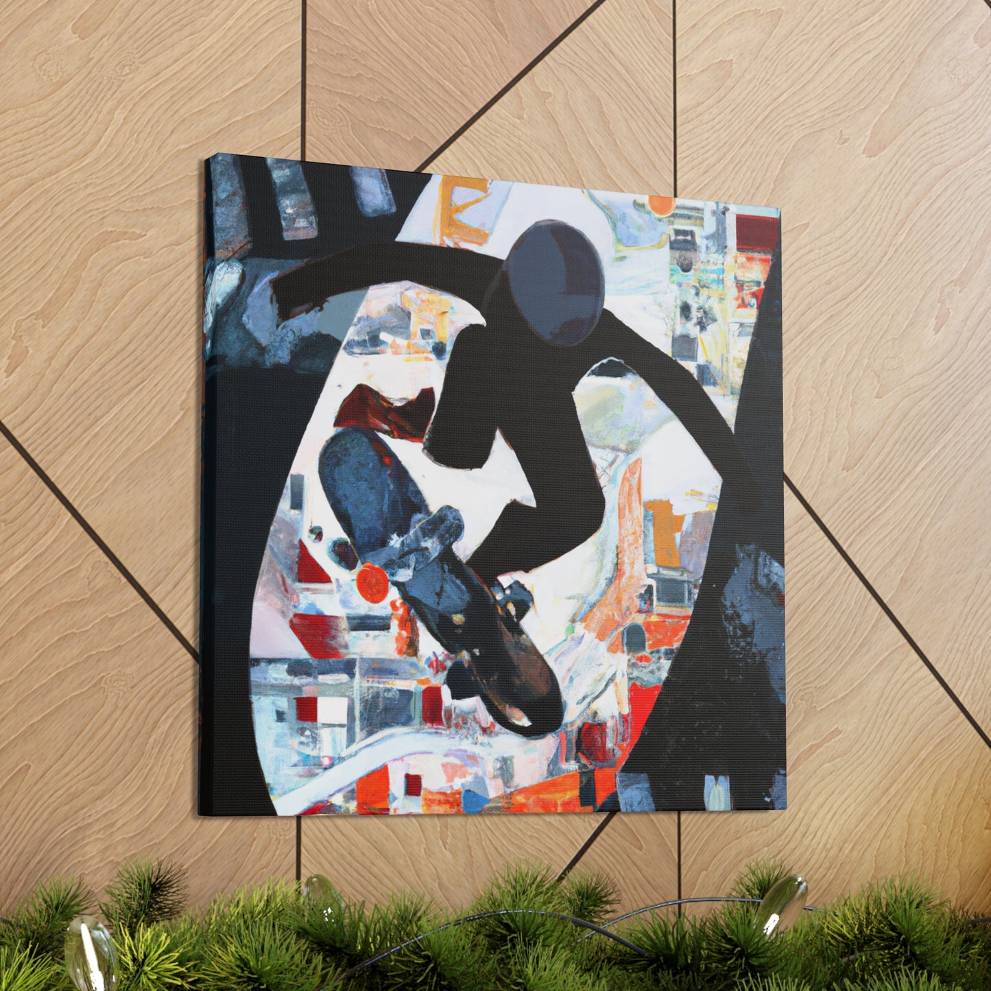 Skateboarding Art Deco - Canvas