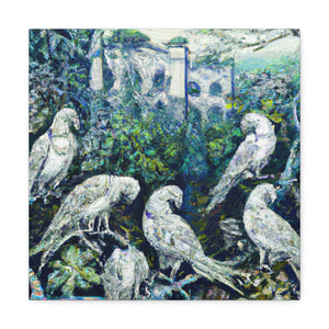 "African Greys Embarking" - Canvas