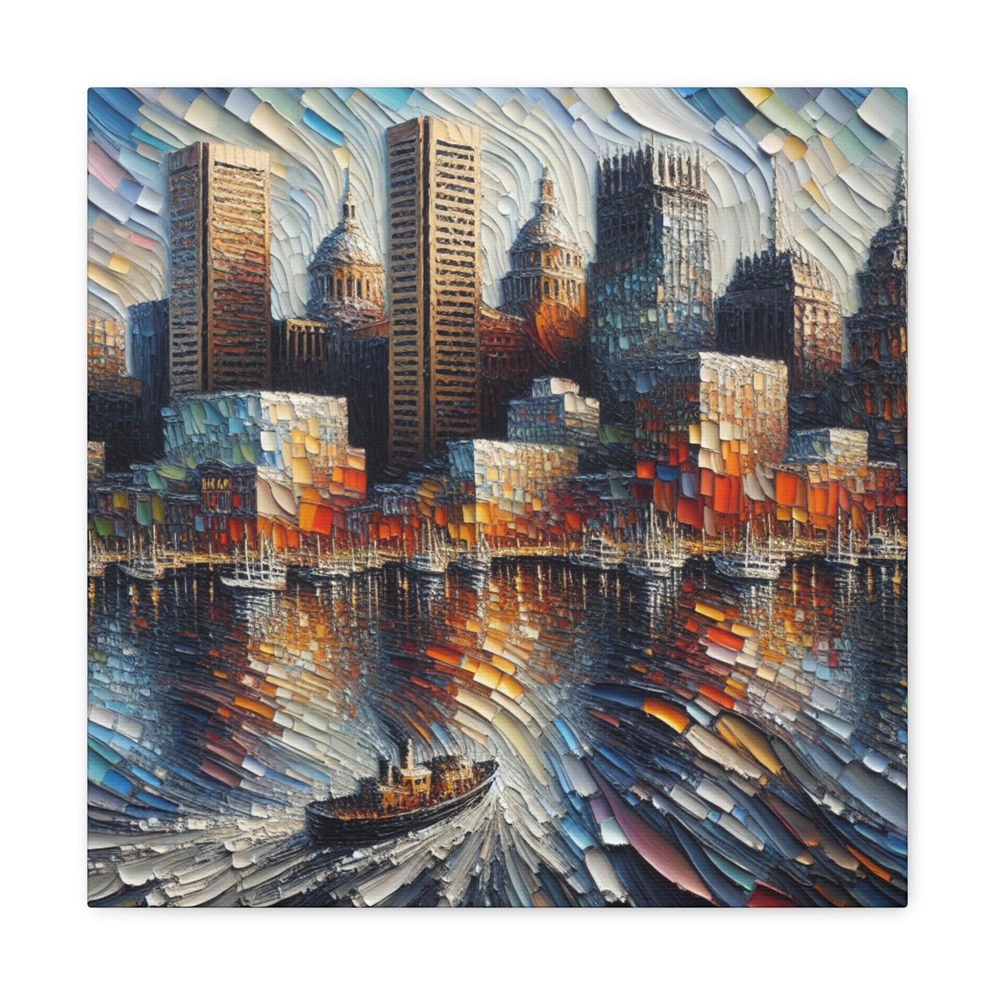 "Baltimore's Vibrant Urban Symphony" - Canvas