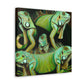 "Green Iguana Dreamscape" - Canvas