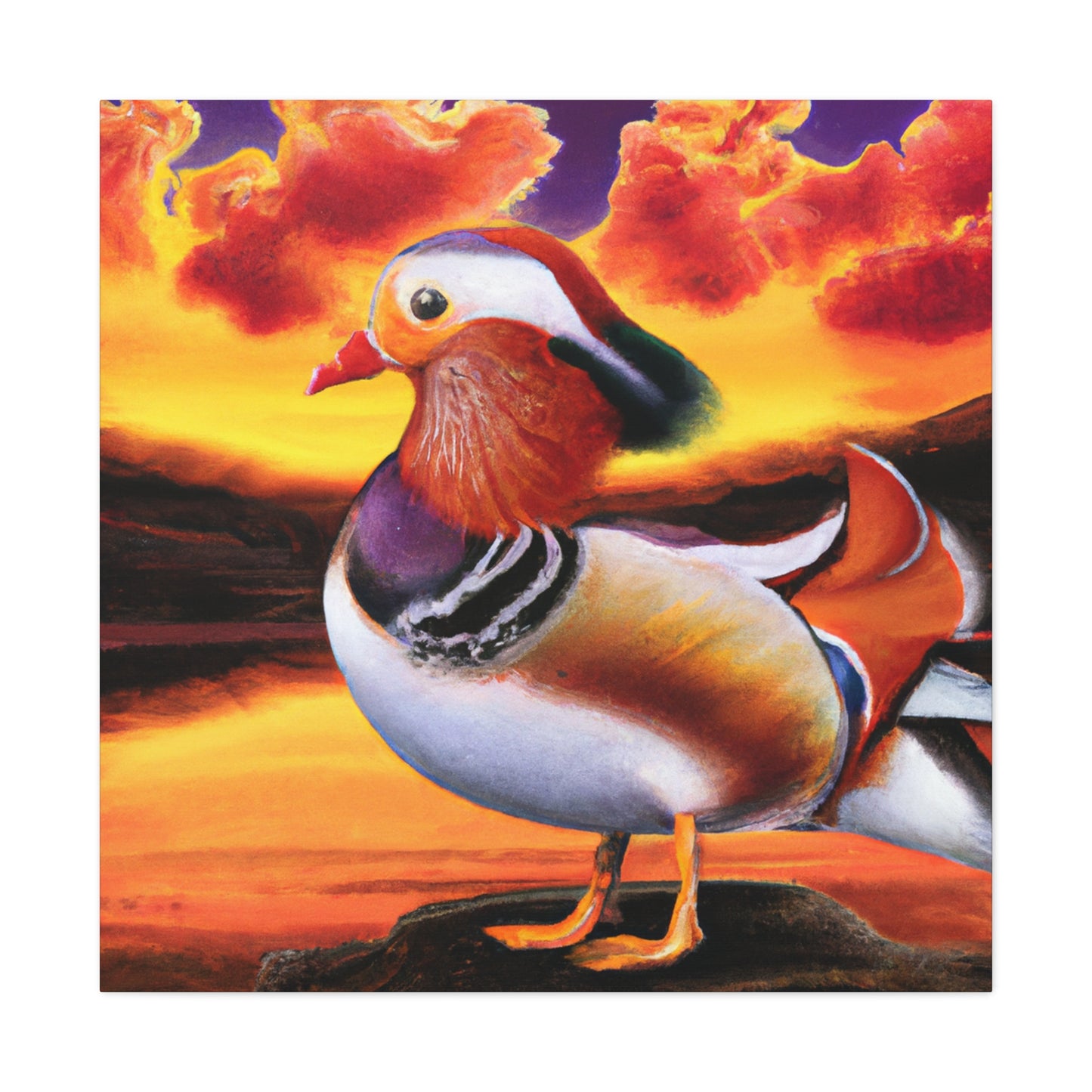 Mandarin Duck Surreality - Canvas