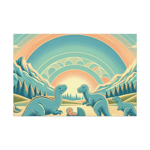 Pastel Prehistoric Paradise - Canvas