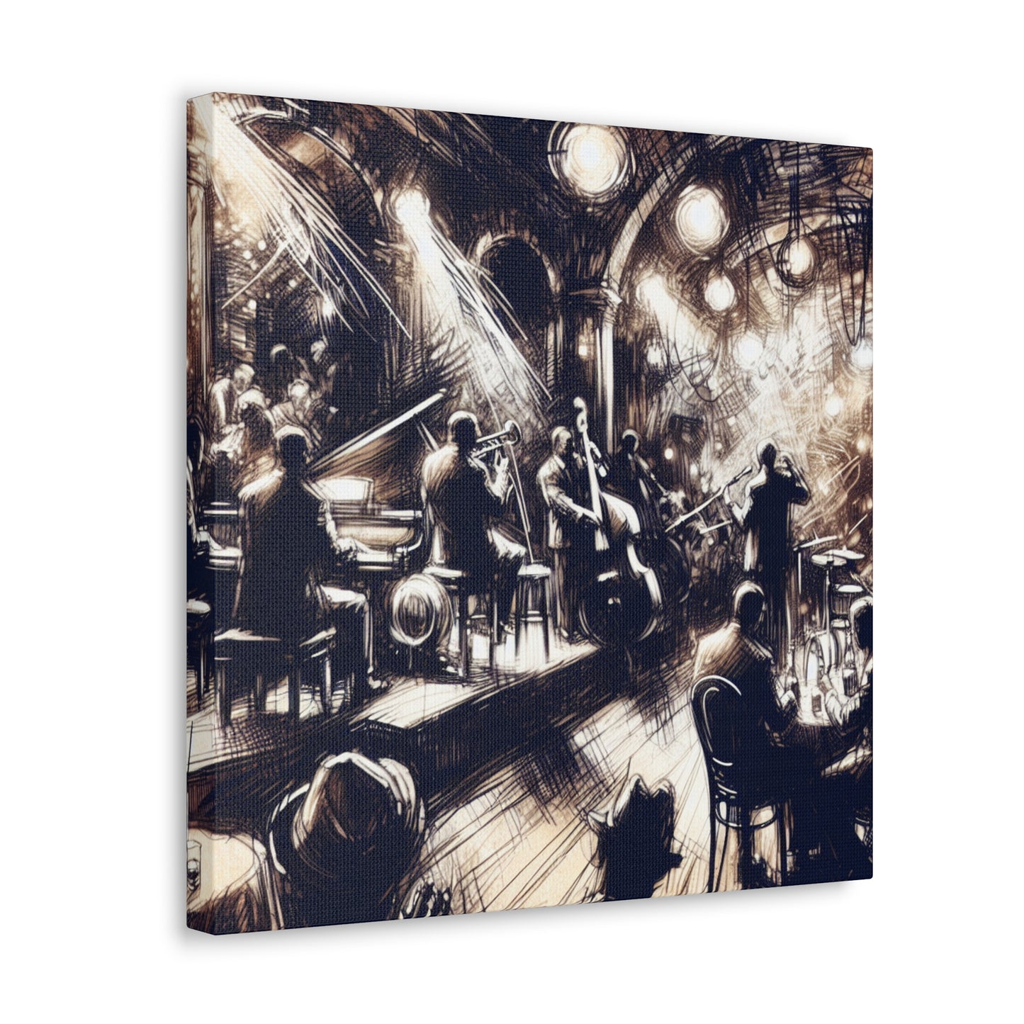 "Harmonious Night Serenade" - Canvas