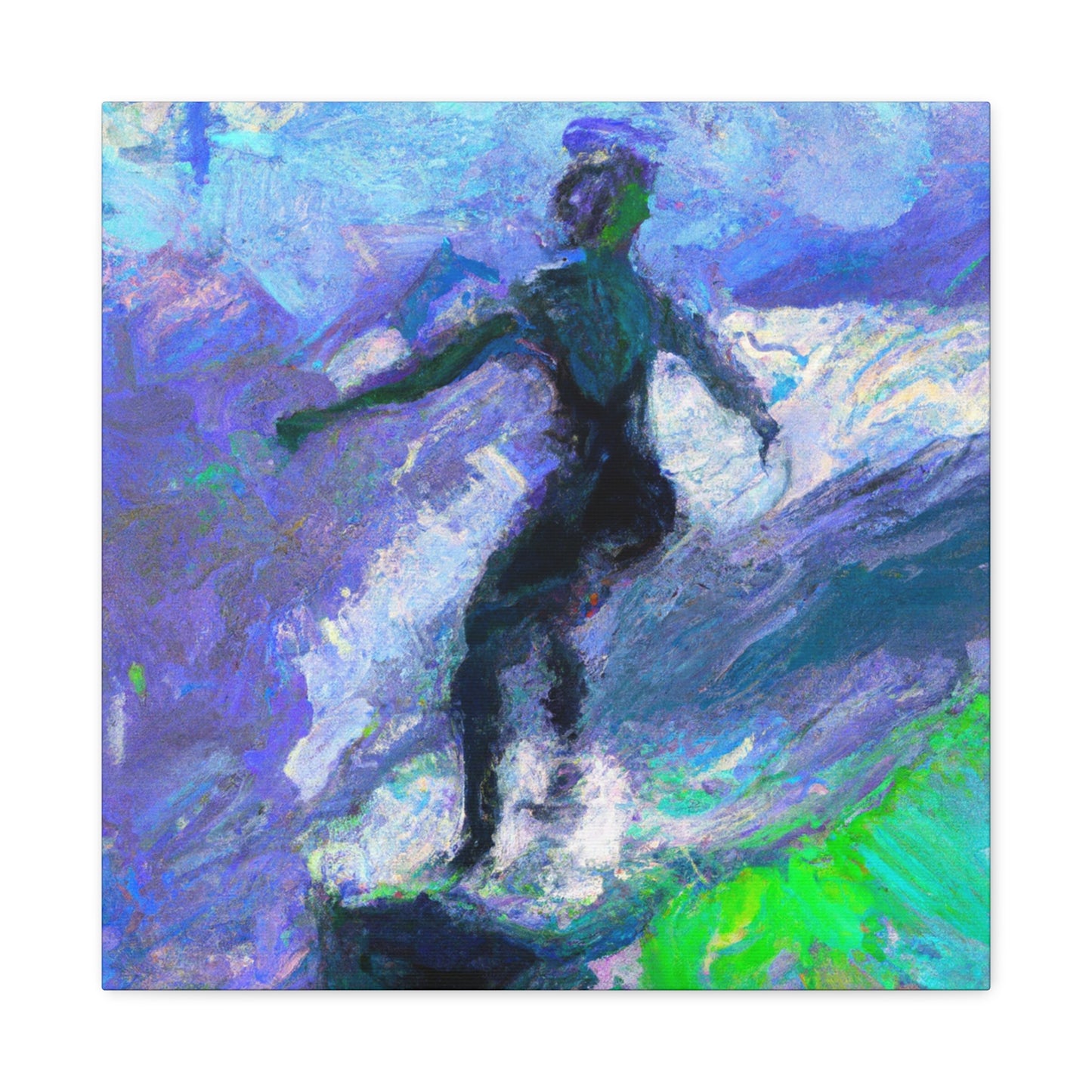 Surfers on Wave Crest - Canvas