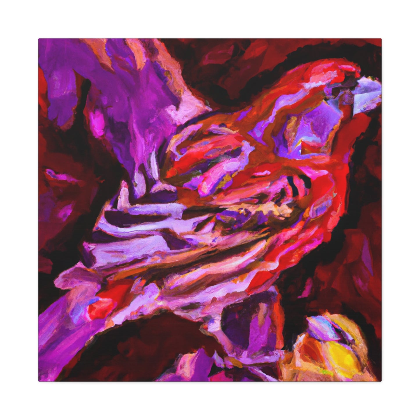 Fancy Finch Fantasia. - Canvas