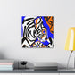 Tiger Roaring Triumphantly - Canvas