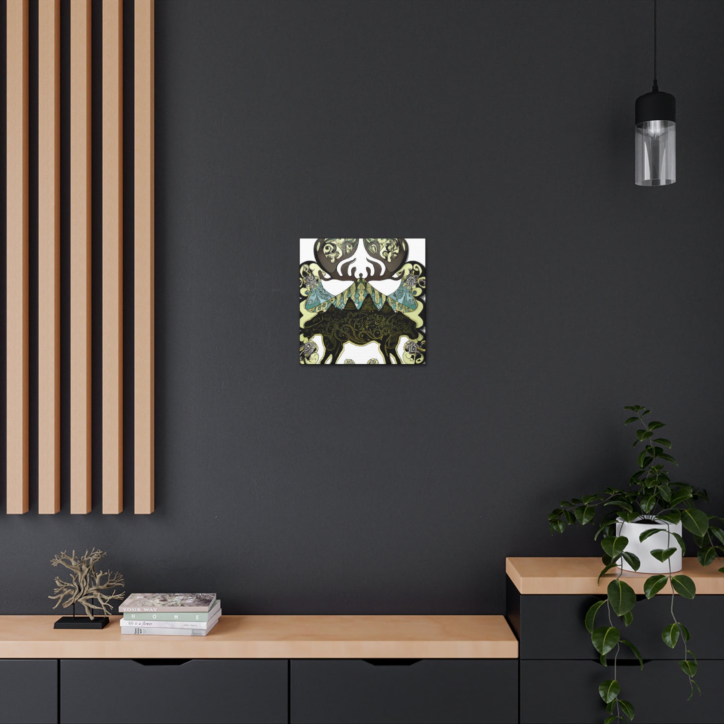 Moose in Moonlight Glow. - Canvas