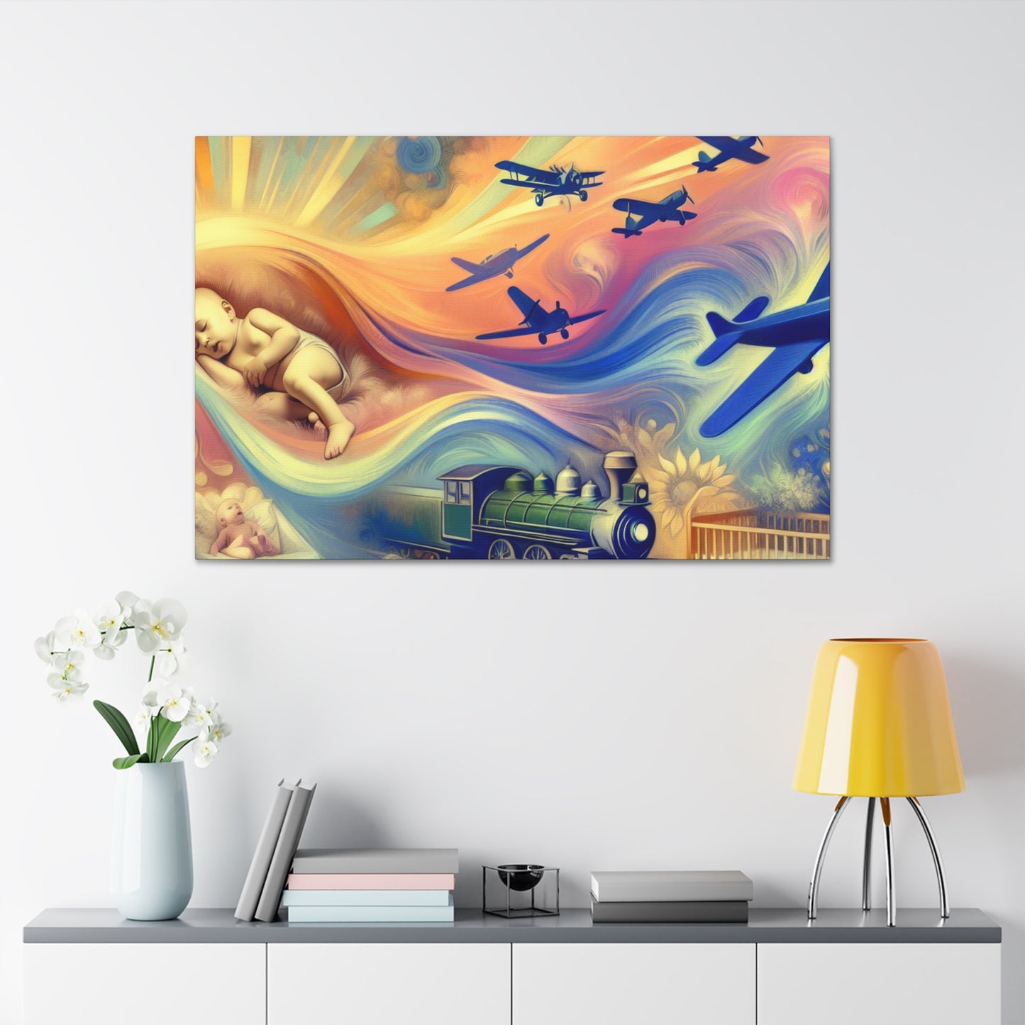 Whimsical Transportation Dreams - Canvas