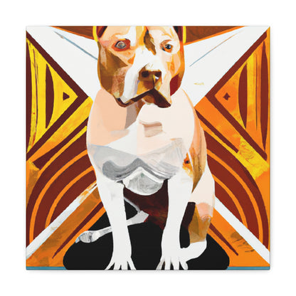 "Pitbull in Art Deco". - Canvas