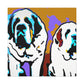 "Saint Bernard in Color". - Canvas