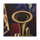 Rising Art Deco Trumpet - Canvas