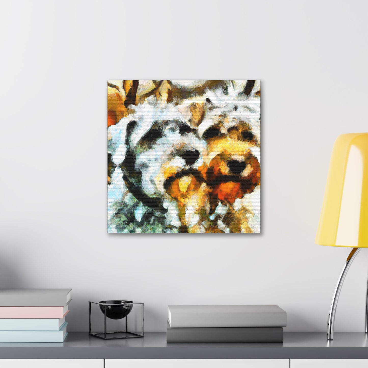 Spaniel in Autumn Leaves - Canvas