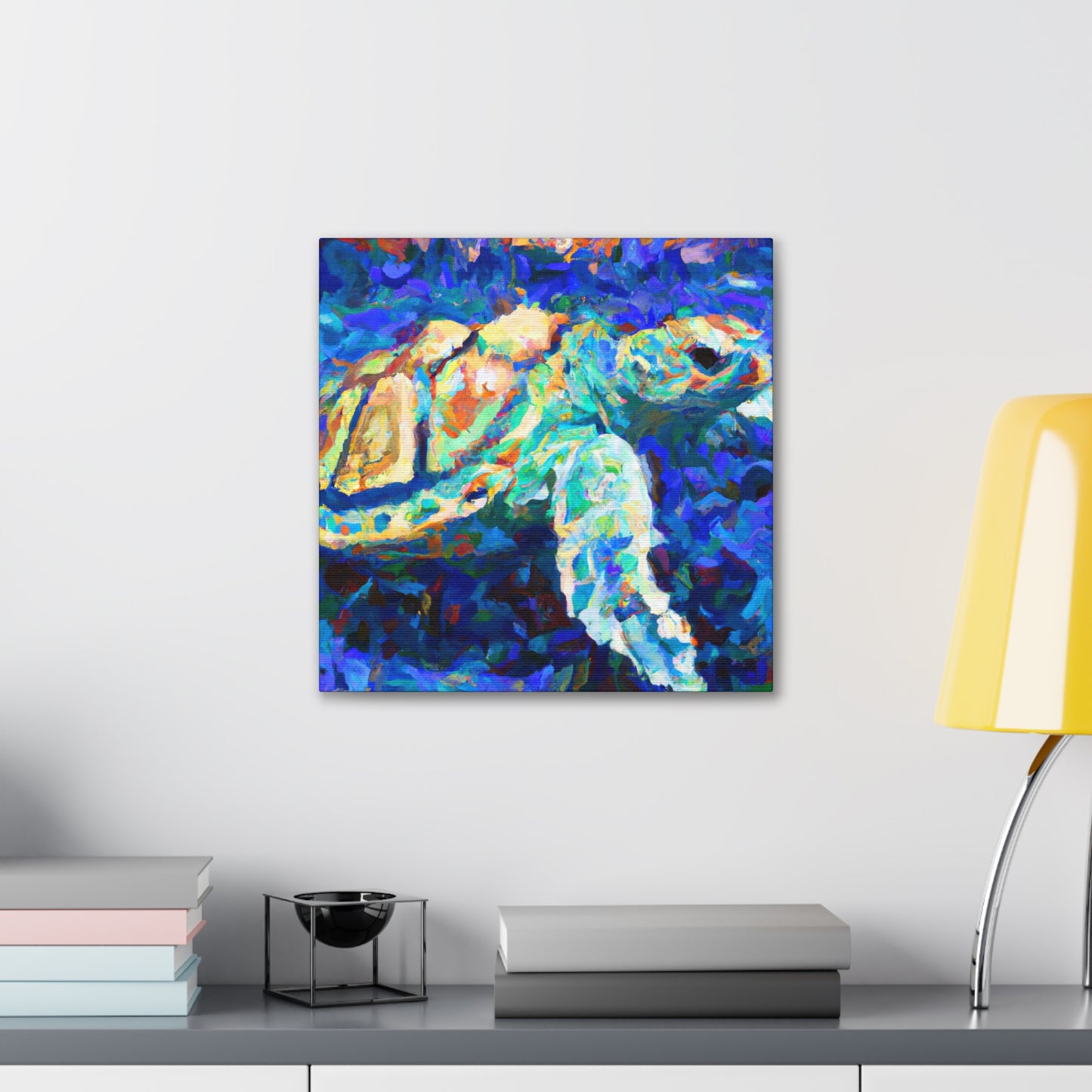 "Sea Turtle Impressionism" - Canvas