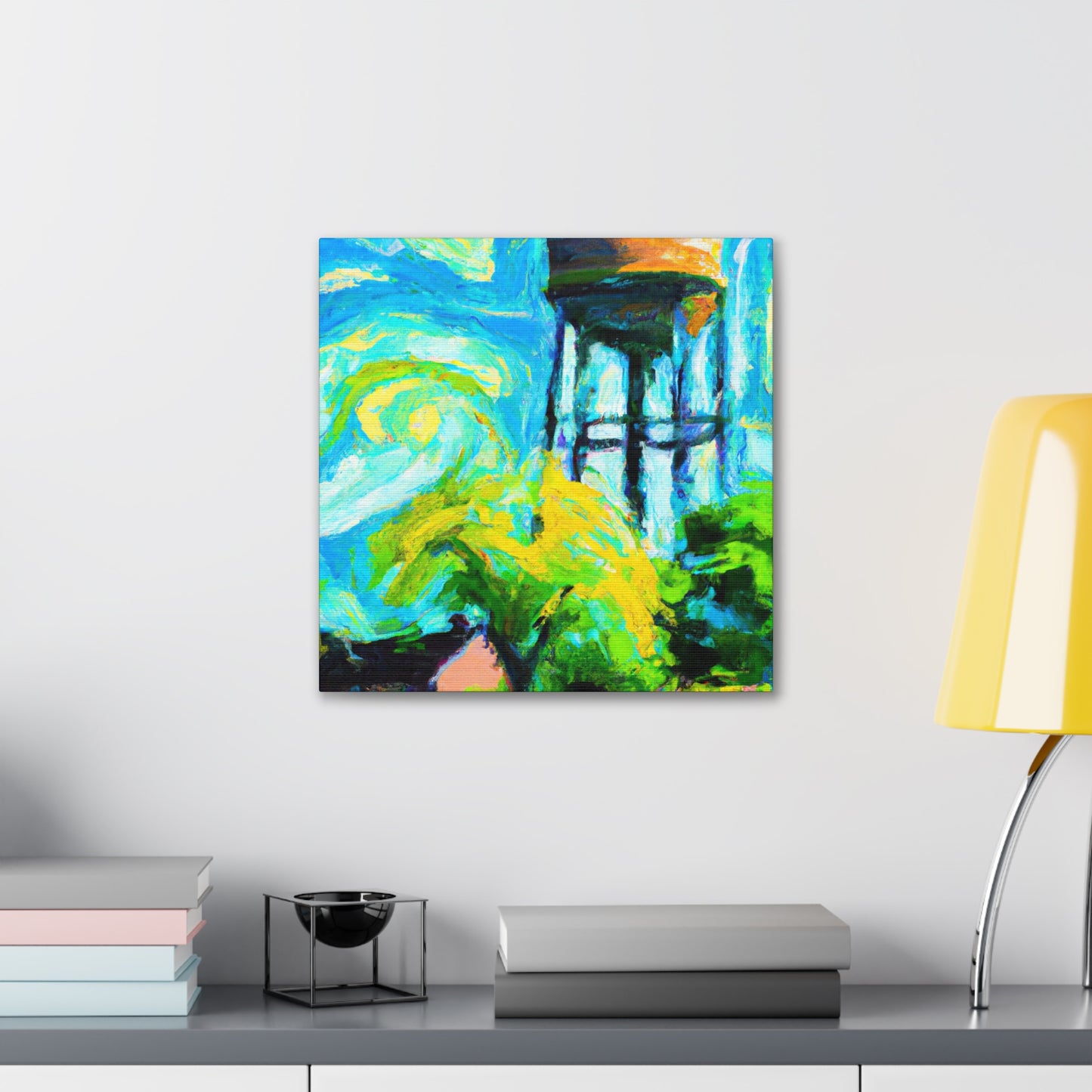 "Water Tower Impressionism" - Canvas