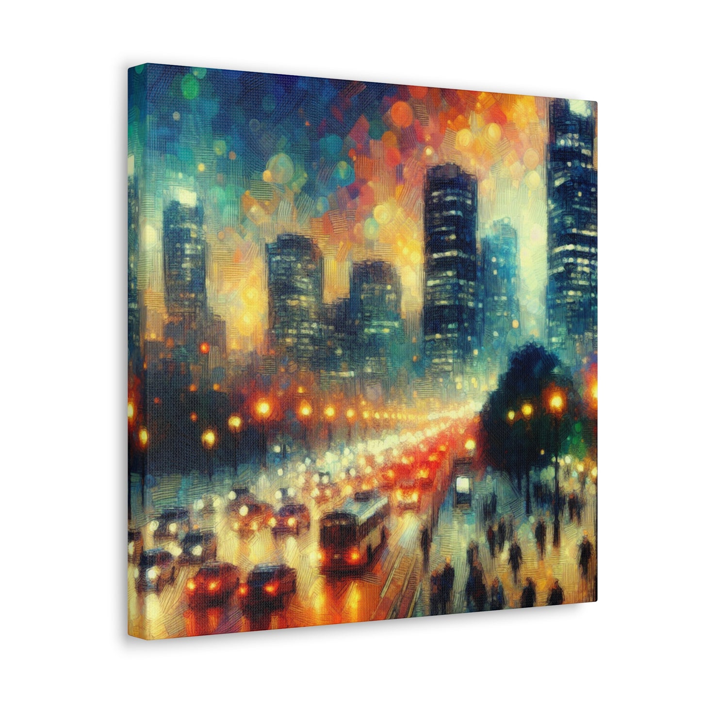 Nighttime Urban Symphony - Canvas