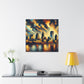 "Cityscapes: Vibrant Milwaukee Dreams" - Canvas