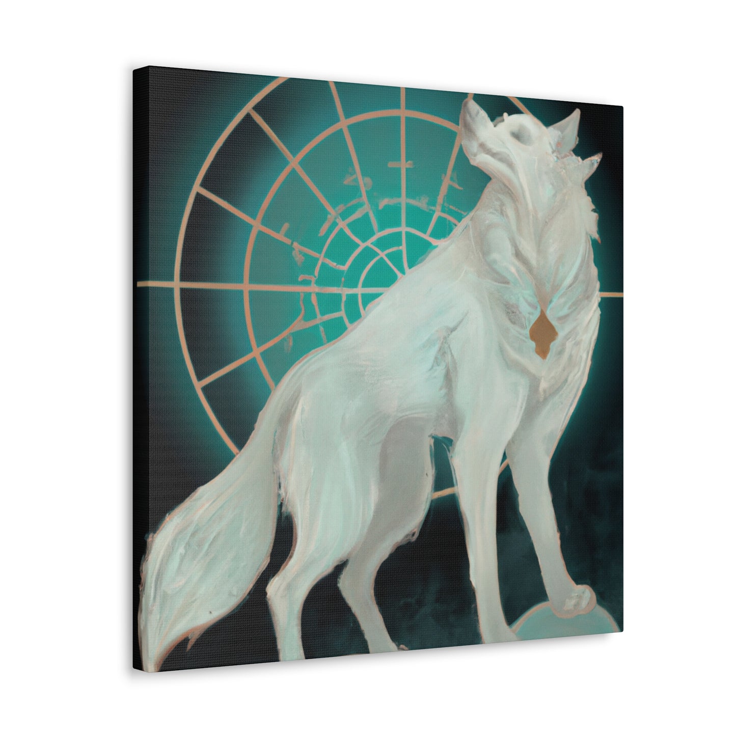 "Arctic Wolf in Deco" - Canvas