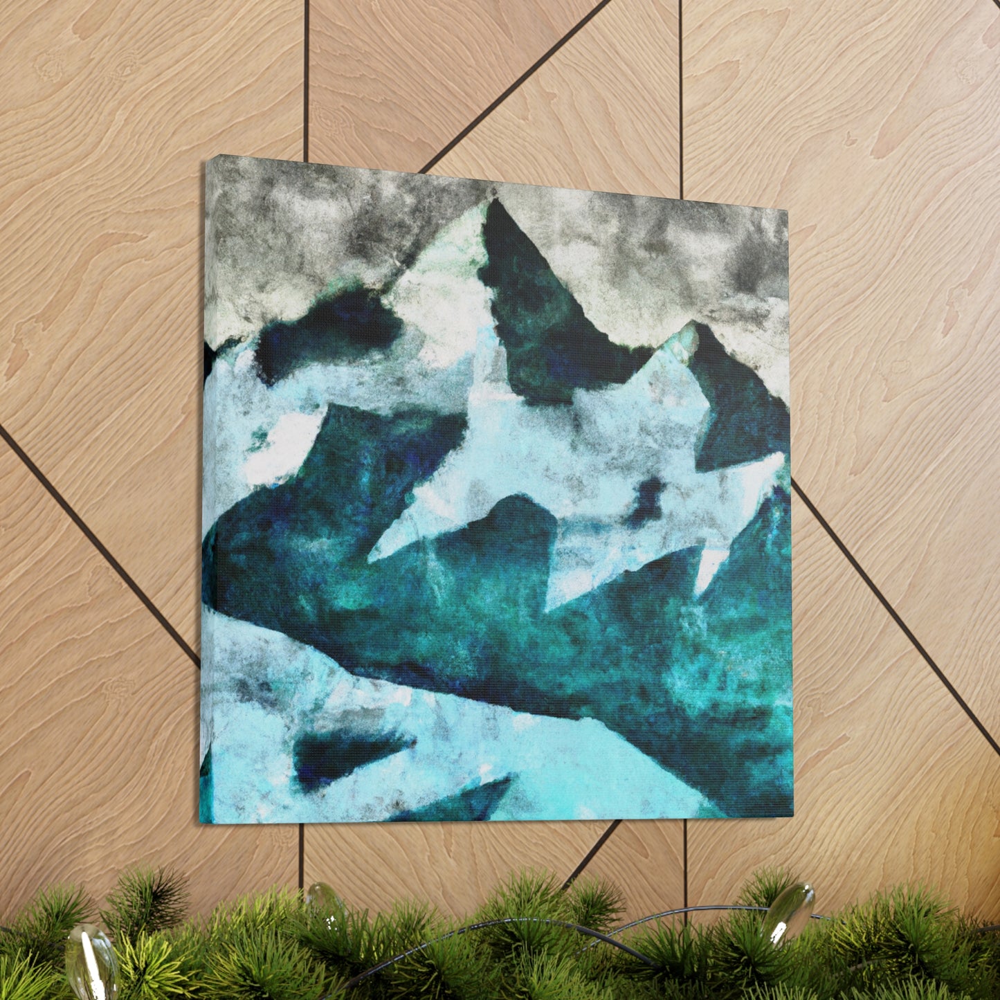 "Glaciers in Moonlight Shine" - Canvas