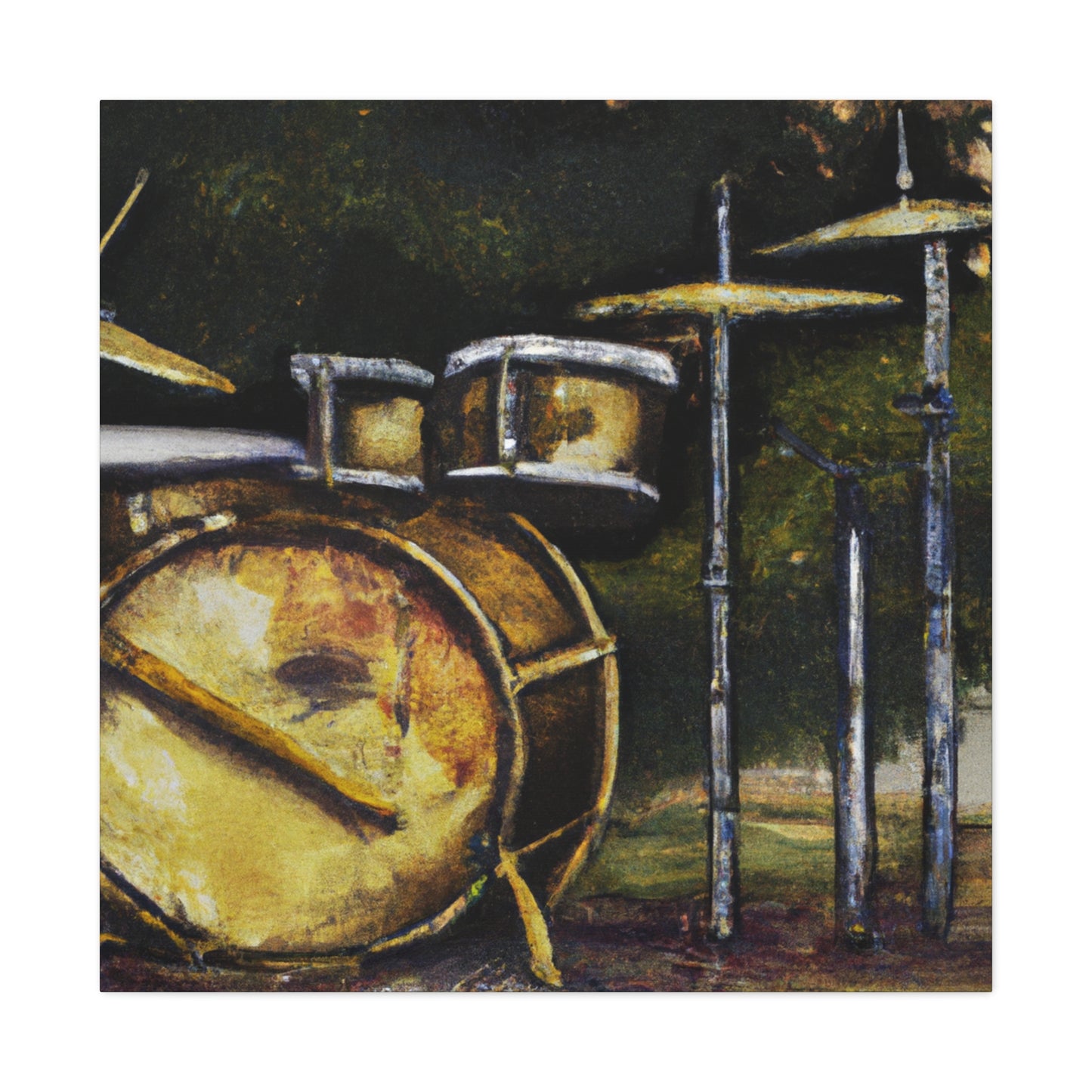 Drumming in the City - Canvas