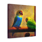 Lovebirds in Moonlight - Canvas