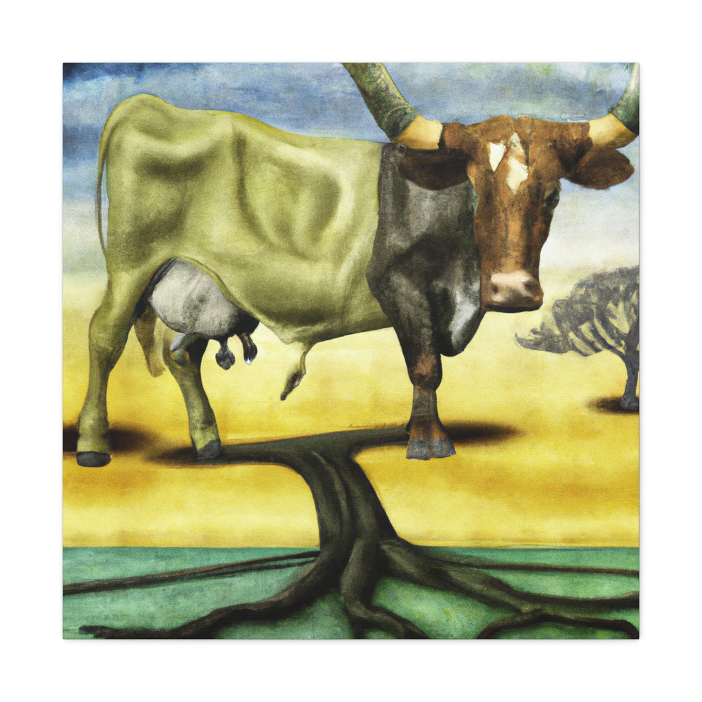 Texas Longhorn Dreamscape - Canvas