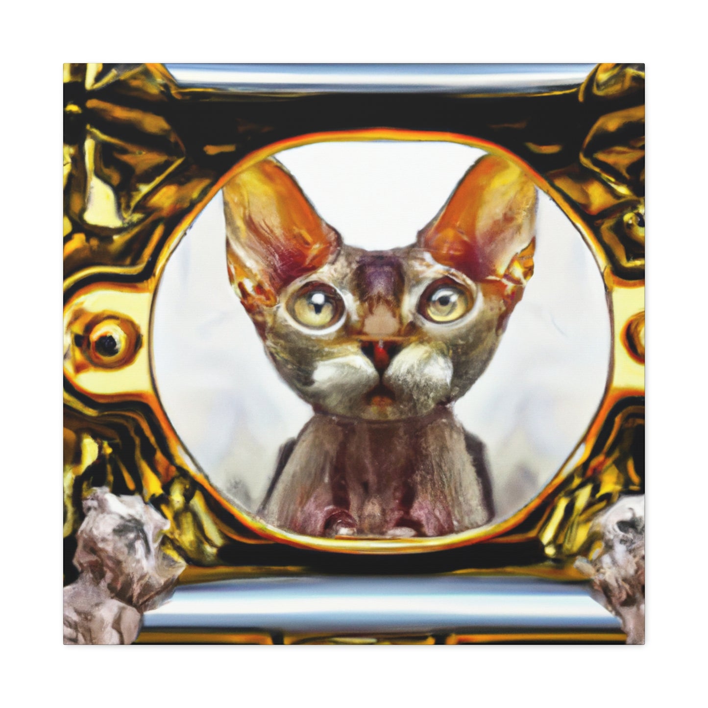 "Surrealistic Devon Rex" - Canvas