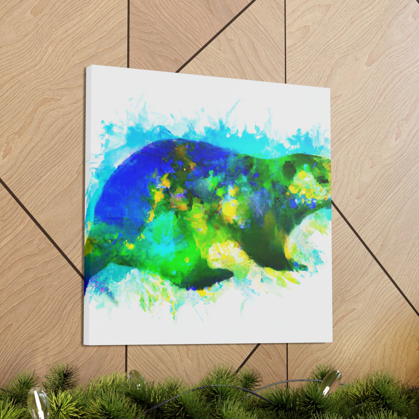 Marmot in Moonlight Glow - Canvas