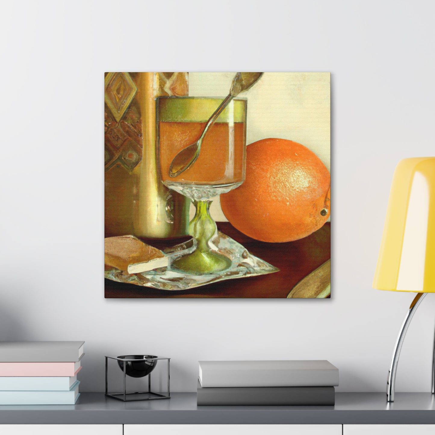 "Orange Glows in Baroque" - Canvas