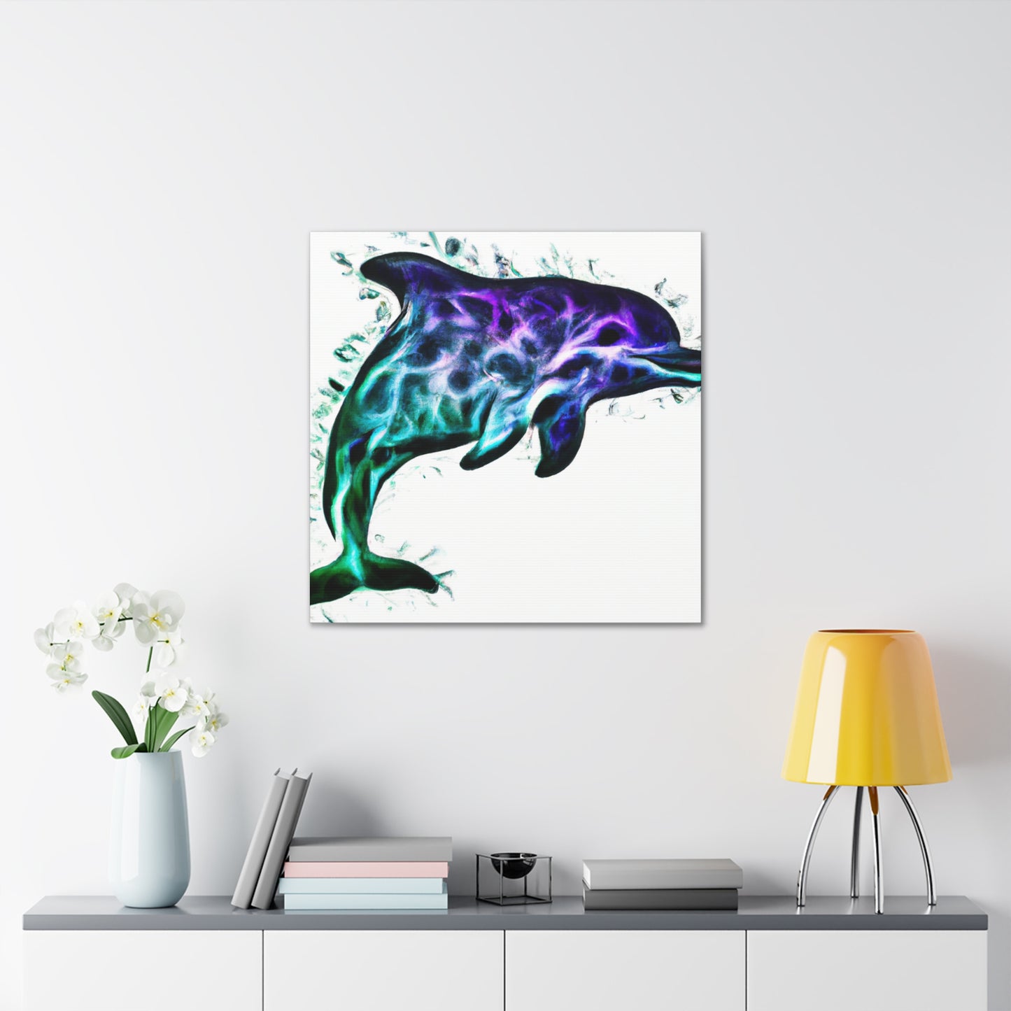 Dolphins in the Ocean - Canvas