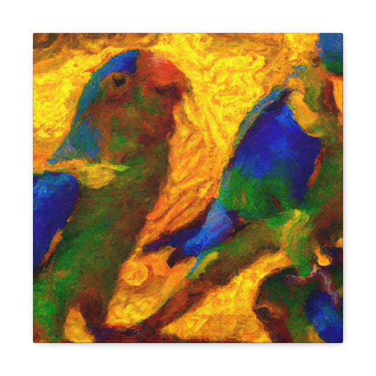 "Conures in Impressionism" - Canvas