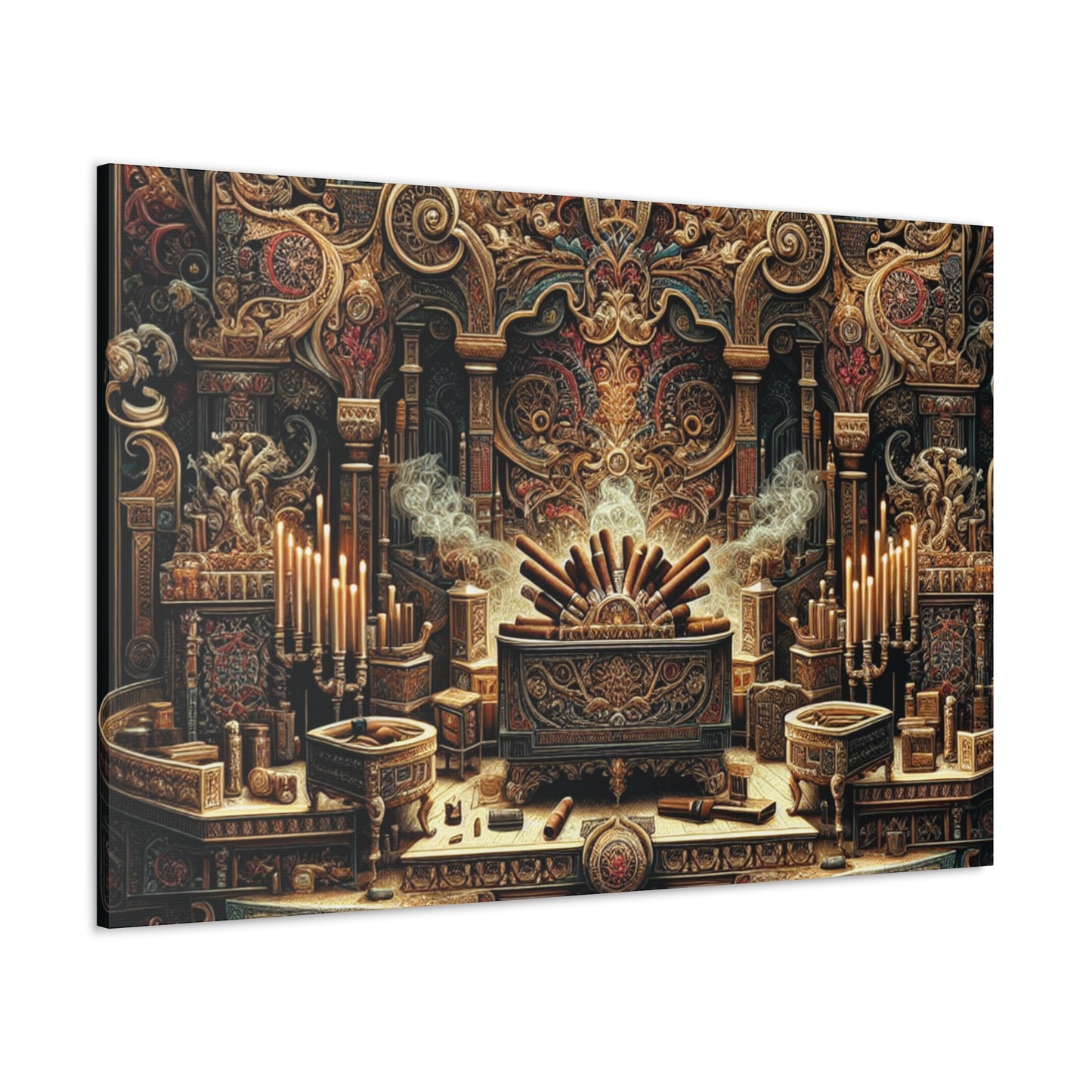 "Opulent Humidor Revelry" - Canvas