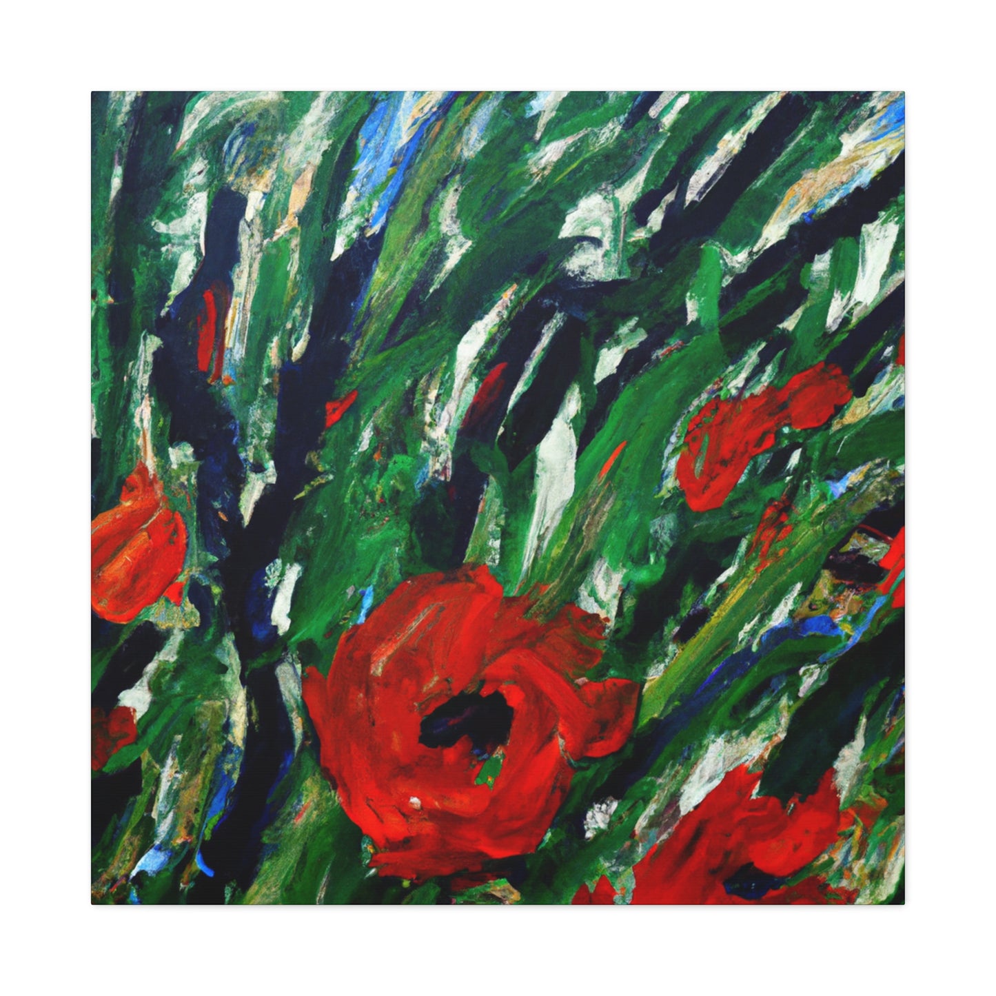 Poppies In Abstract - Canvas