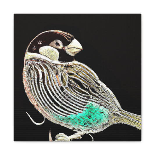 "House Sparrow in Deco" - Canvas