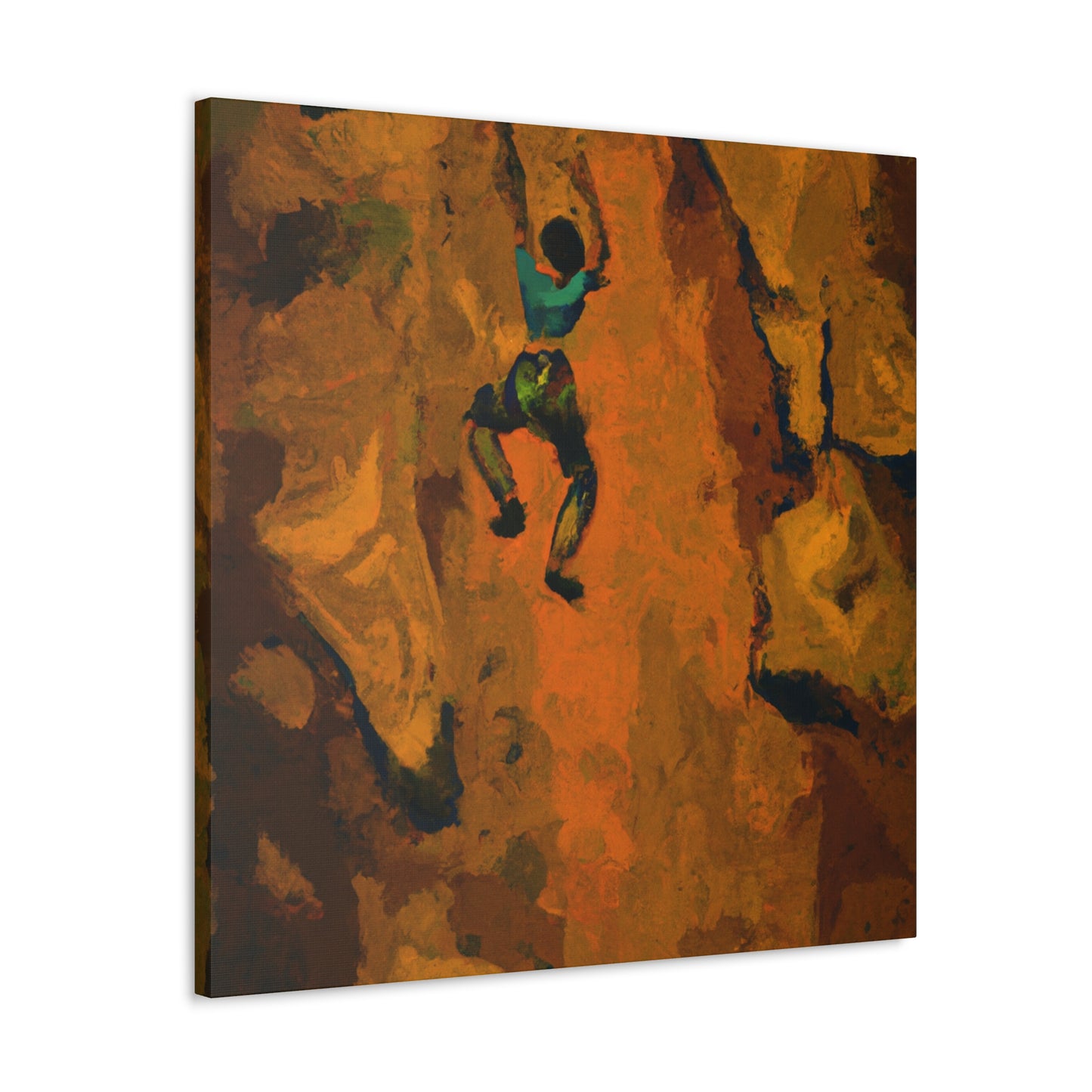 Climbing the Rock Face - Canvas